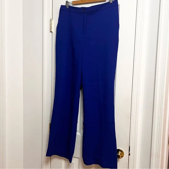 Cobalt Blue Rachel Zoe New Trousers |10 Straight leg, zip front - Picture 4 of 7